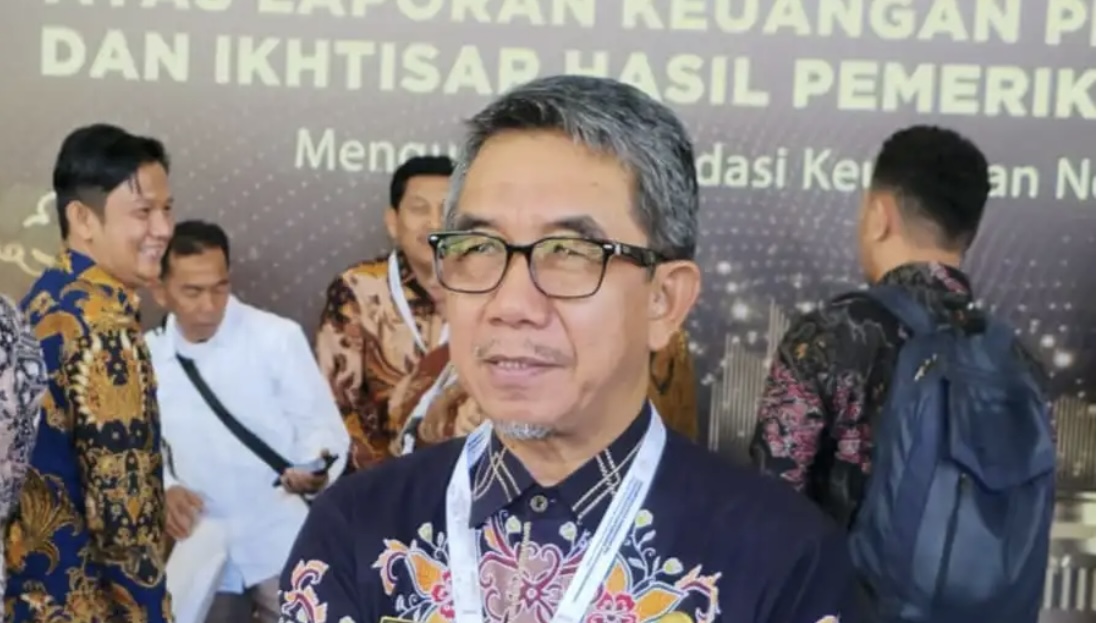 Bupati Kabupaten Kutai Timur Ardiansyah Sulaiman saat menghadiri undangan Badan Pemeriksa Keuangan (BPK) Republik Indonesia di Jakarta Convention Center (JCC), Senayan pada Senin 8 Juli 2024.